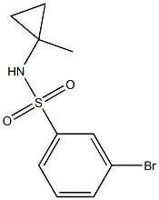 3-BROMO-N-(1-METHYLCYCLOPROPYL)BENZENE-1-SULFONAMIDE,1713529-74-8,结构式