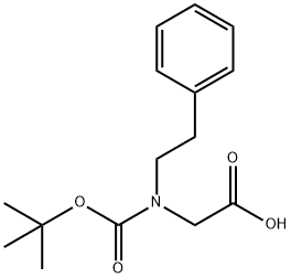 N-Boc-N-(2-phenylethyl)glycine Struktur