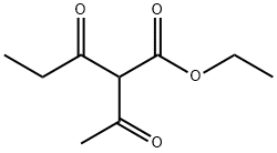 Pentanoic acid, 2-acetyl-3-oxo-, ethyl ester Struktur