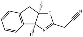 8H-Indeno[1,2-d]oxazole-2-acetonitrile, 3a,8a-dihydro-, (3aS-cis)- (9CI) Struktur