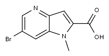 6-bromo-1-methyl-1H-pyrrolo[3,2-b]pyridine-2-carboxylic acid Structure