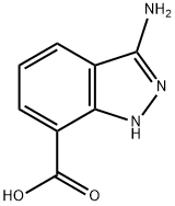3-amino-1H-indazole-7-carboxylic acid 化学構造式