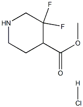 3,3-二氟哌啶-4-羧酸甲酯(盐酸盐),1779974-06-9,结构式