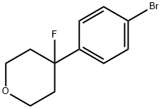 4-(4-bromophenyl)-4-fluorotetrahydro-2H-pyran Struktur