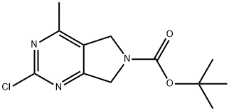 tert-butyl 2-chloro-4-methyl-5H,6H,7H-pyrrolo[3,4-d]pyrimidine-6-carboxylate Structure