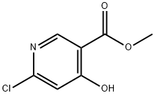 3-Pyridinecarboxylic acid, 6-chloro-4-hydroxy-, methyl ester Struktur