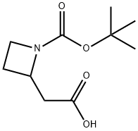 2-{1-[(tert-butoxy)carbonyl]azetidin-2-yl}acetic acid, 1781968-79-3, 结构式