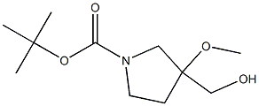 tert-butyl 3-(hydroxymethyl)-3-methoxypyrrolidine-1-carboxylate 结构式