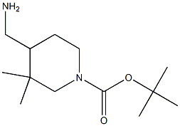 tert-butyl 4-(aminomethyl)-3,3-dimethylpiperidine-1-carboxylate Structure