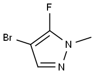 4-溴-5-氟-1-甲基-1H-吡唑,1783510-78-0,结构式