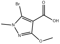 5-Bromo-3-methoxy-1-methyl-1H-pyrazole-4-carboxylic acid Structure