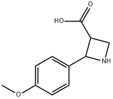3-Azetidinecarboxylic acid, 2-(4-methoxyphenyl)- Structure