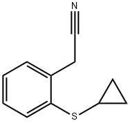 2-(2-(cyclopropylthio)phenyl)acetonitrile 结构式