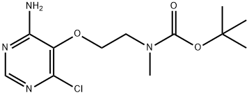 tert-butyl 2-(4-amino-6-chloropyrimidin-5-yloxy)ethylmethylcarbamate Struktur