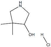 4,4-dimethylpyrrolidin-3-ol hydrochloride Struktur