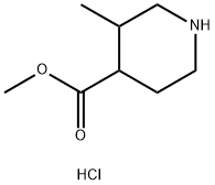 methyl 3-methylpiperidine-4-carboxylate hydrochloride 结构式