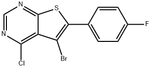 5-bromo-4-chloro-6-(4-fluorophenyl)thieno[2,3-d]pyrimidine, 1799610-96-0, 结构式