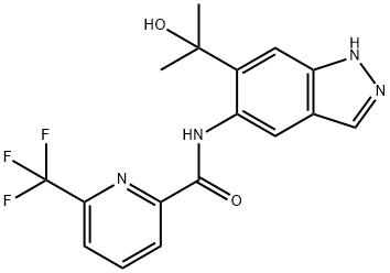 N-(6-(2-hydroxypropan-2-yl)-1H-indazol-5-yl)-6-(trifluoromethyl)picolinamide,1799836-54-6,结构式