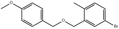 2-((4-METHOXYBENZYLOXY)METHYL)-4-BROMO-1-METHYLBENZENE, 1799980-22-5, 结构式