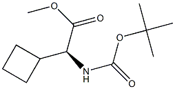 methyl (S)-2-((tert-butoxycarbonyl)amino)-2-cyclobutylacetate,1801708-04-2,结构式