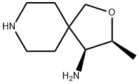 2-Oxa-8-azaspiro[4.5]decan-4-amine, 3-methyl-, (3S,4S)- Structure