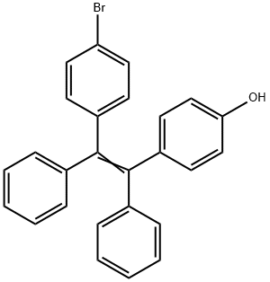 4-(2-(4-Bromophenyl)-1,2-diphenylvinyl)phenol Structure