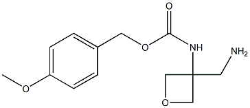 4-甲氧基苄基(3-(氨基甲基)氧杂环丁烷-3-基)氨基甲酸酯 结构式