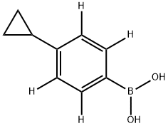 4-Cyclopropyl(phenyl-d4)-boronic acid, 1802889-44-6, 结构式