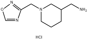 {1-[(1,2,4-噁二唑-3-基)甲基]哌啶-3-基}甲胺二盐酸, 1803566-58-6, 结构式