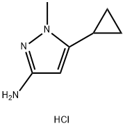 5-cyclopropyl-1-methyl-1H-pyrazol-3-amine hydrochloride Structure