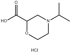 4-(丙烷-2-基)吗啉-2-羧酸盐酸 结构式