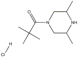 1-(3,5-二甲基哌嗪-1-基)-2,2-二甲基丙烷-1-酮盐酸 结构式