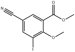 5-Cyano-3-iodo-2-methoxy-benzoic acid methyl ester Structure