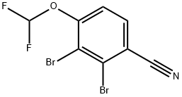 Benzonitrile, 2,3-dibromo-4-(difluoromethoxy)- Structure