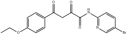 N-(5-bromo-pyridin-2-yl)-4-(4-
ethoxy-phenyl)-2,4-dioxo-butyramide Structure