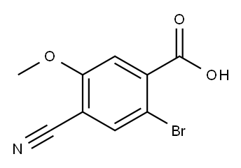 2-Bromo-4-cyano-5-methoxybenzoic acid Structure