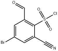 4-Bromo-2-cyano-6-formylbenzenesulfonyl chloride Structure