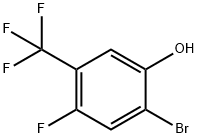 2-溴-4-氟-5-三氟甲基苯酚 结构式