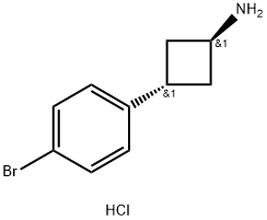 trans-3-(4-Bromophenyl)cyclobutanamine Hydrochloride Struktur
