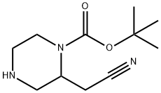 2-(氰甲基)哌嗪-1-羧酸叔丁酯 结构式