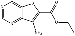ethyl 7-aminothieno[3,2-d]pyrimidine-6-carboxylate 化学構造式