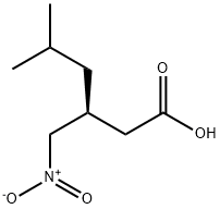 Hexanoic acid, 5-methyl-3-(nitromethyl)-, (3S)- 结构式