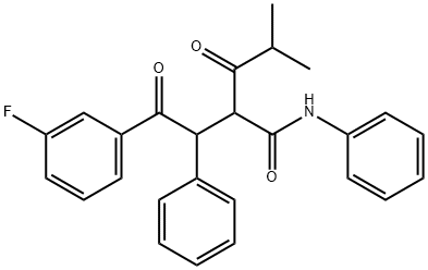 2-(2-(3-fluorophenyl)-2-oxo-1-phenylethyl)-4-methyl-3-oxo-N-phenylpentanamide, 1817798-20-1, 结构式