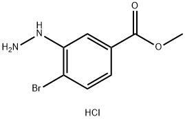 Methyl 4-bromo-3-hydrazinylbenzoate hydrochloride,1820647-19-5,结构式
