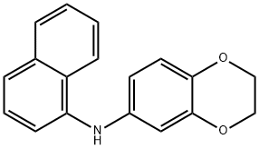 6-(1-ナフチルアミノ)-1,4-ベンゾジオキサン 化学構造式