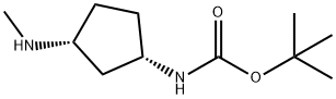 tert-butyl ((1S,3R)-3-(methylamino)cyclopentyl)carbamate Structure