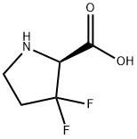(S)-3,3-difluoropyrrolidine-2-carboxylic acid Structure