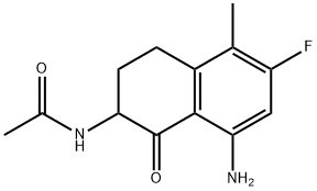 N-(8-Amino-6-fluoro-5-methyl-1-oxo-1,2,3,4-tetrahydronaphthalen-2-yl)acetamide Structure