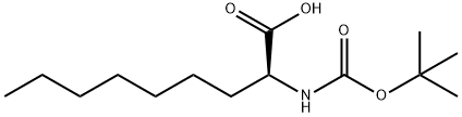 (S)-2-((tert-butoxycarbonyl)amino)nonanoic acid Struktur