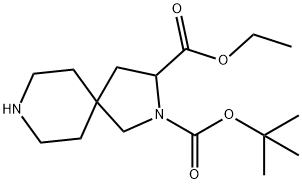 2-(tert-butyl) 3-ethyl 2,8-diazaspiro[4.5]decane-2,3-dicarboxylate Structure